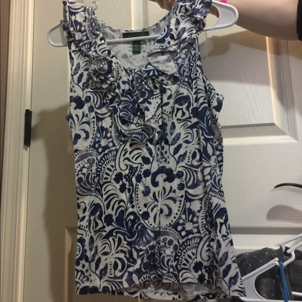 Ralph Lauren ruffled tank